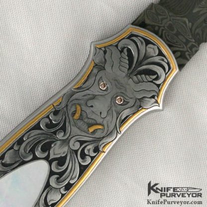 Tom Overeynder Pearl Lockback Engraved by Julie Warenski - Image 2
