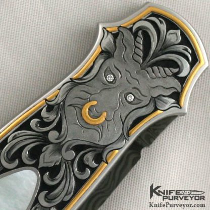 Tom Overeynder Pearl Lockback Engraved by Julie Warenski - Image 3