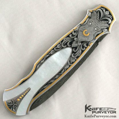 Tom Overeynder Pearl Lockback Engraved by Julie Warenski - Image 4
