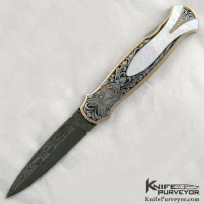 Tom Overeynder Pearl Lockback Engraved by Julie Warenski