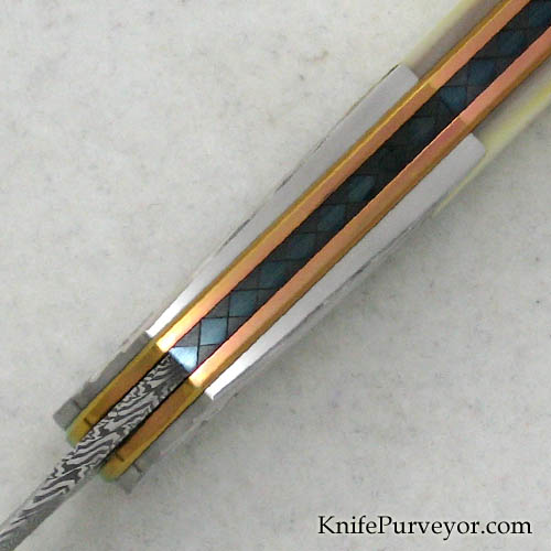 Owen Wood Custom Knife Goldlip Pearl Dagger Engraved by Amayak Stepanyan - Image 4