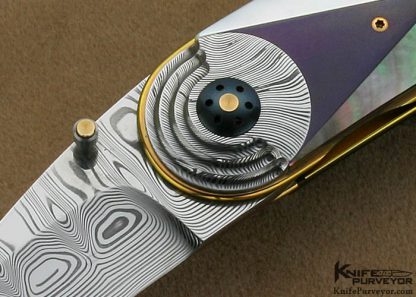 Owen Wood Custom Knife Art Deco Cresent Linerlock - Image 2