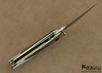 Owen Wood Custom Knife Art Deco Cresent Linerlock - Image 7