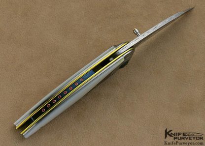 Owen Wood Custom Knife Art Deco Cresent Linerlock - Image 4