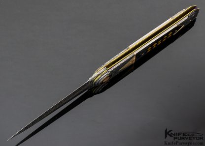 Owen Wood Custom Knife Art Deco Amber Linerlock - Image 5