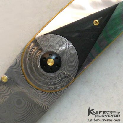 Owen Wood Custom Knife Art Deco Cresent Linerlock - Image 2