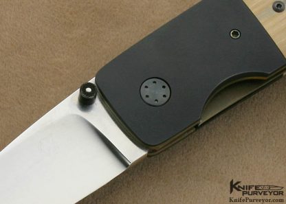 Owen Wood Custom Knife  Anodized Titanium Linerlock - Image 2