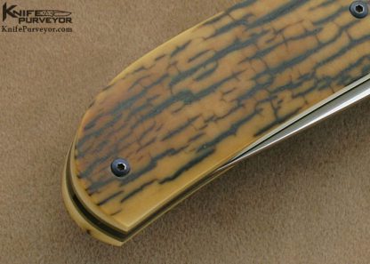 Owen Wood Custom Knife Tim & Cristy George Engraved Mammoth Ivory Linerlock - Image 5