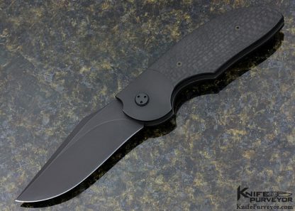 Stan Wilson Custom Knife Blackout Carbon Fiber "NFF" Non Flipper Flipper