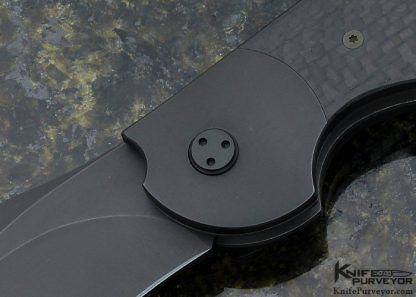 Stan Wilson Custom Knife Blackout Carbon Fiber "NFF" Non Flipper Flipper - Image 2