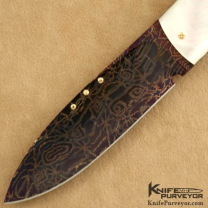 Francesco Pachi Custom Knife "The Final Pachi" Mother of Pearl Button Lock Folder - Image 2