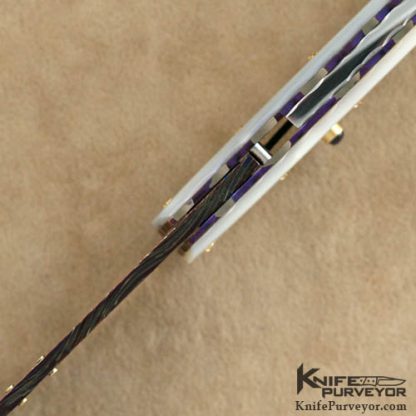 Francesco Pachi Custom Knife "The Final Pachi" Mother of Pearl Button Lock Folder - Image 4