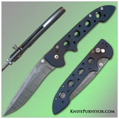 Pat Crawford's Custom Knife: "Perfigo" Designed by Bob Kasper with Titanium Frame and a Stainless Steel Damascus Blade