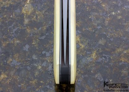Paul Fox Custom Knife Blued Steel & Mammoth Lockback - Image 6