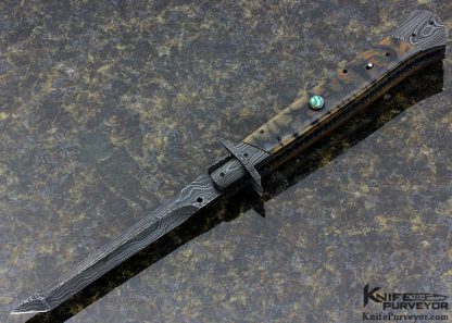 Paul Panak Custom Knife Mammoth and Abalone Shell 11" Picklock