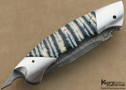 Paul Panak Custom Knife "Burn Knives" Mini Rat-Tail Linerlock Auto - Image 4