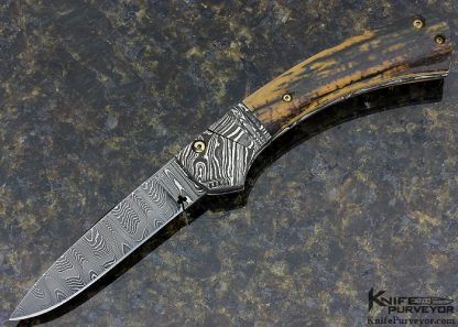 Peter Martin Custom Knife Bolster Release Damascus Auto
