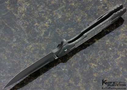 Peter Rassenti Custom Knife Left Handed "Snafu" Titanium Frame Lock Flipper - Image 5