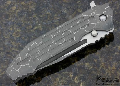 Peter Rassenti Custom Knife Left Handed "Snafu" Titanium Frame Lock Flipper - Image 4