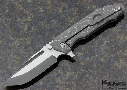 Peter Rassenti Custom Knife Left Handed "Snafu" Titanium Frame Lock Flipper