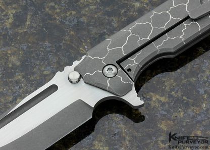 Peter Rassenti Custom Knife Left Handed "Snafu" Titanium Frame Lock Flipper - Image 2
