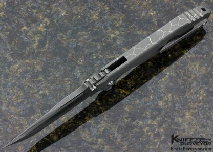 Peter Rassenti Custom Knife Left Handed "Snafu" Titanium Frame Lock Flipper - Image 3