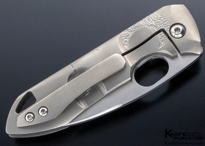 Peter Rassenti Custom Knife "Druid" Carved and Stippled Framelock - Image 5