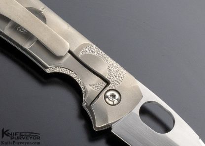 Peter Rassenti Custom Knife "Druid" Carved and Stippled Framelock - Image 4