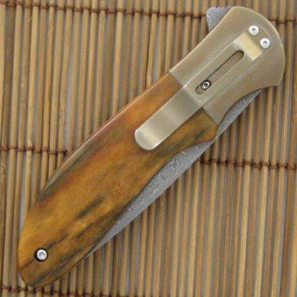 Phil Boguszewski Custom Knife: Giraffe Bone King Cobra with Devin Thomas Damascus Blade - Image 2