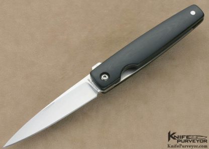 Phil Boguszewski Custom Knife Black Micarta Linerlock Flipper