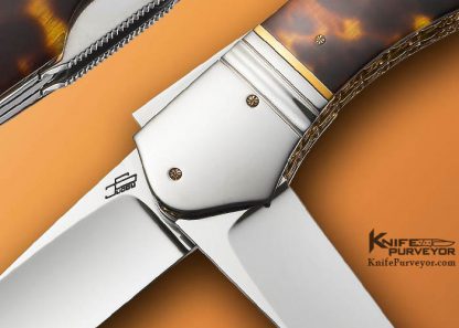 Salvatore Puddu Custom Knife Exotic Material Triple Bladed Lockback - Image 3