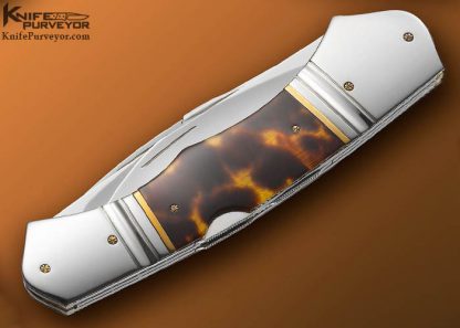 Salvatore Puddu Custom Knife Exotic Material Triple Bladed Lockback - Image 2