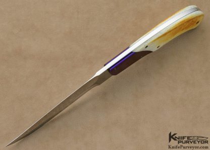 Ivan DerMerwe Custom Knives Giraffe Bone & Anodized Titanium Boot Knife - Image 2