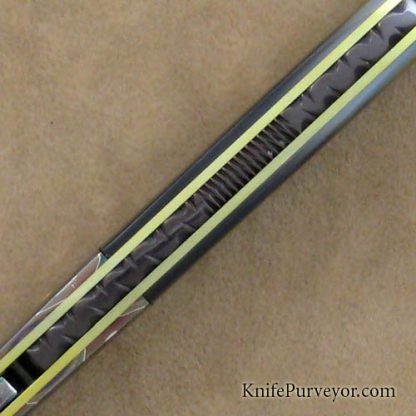 R.B. Johnson Custom Knife Blacklip Pearl & Damascus Linerlock - Image 4