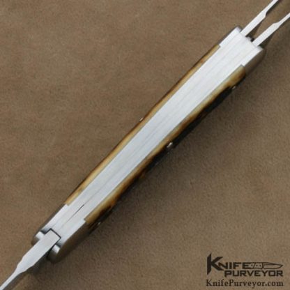 Reese Bose Custom Knife #5 Remington Jigged Bone Three Bladed Split Back Whittler Slip Joint - Image 5