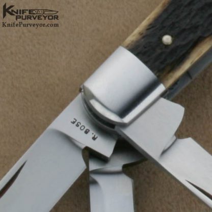 Reese Bose Custom Knife #0 Remington Jigged Bone Six Bladed Congress Slip Joint - Image 2