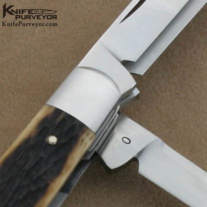 Reese Bose Custom Knife #0 Remington Jigged Bone Six Bladed Congress Slip Joint - Image 4