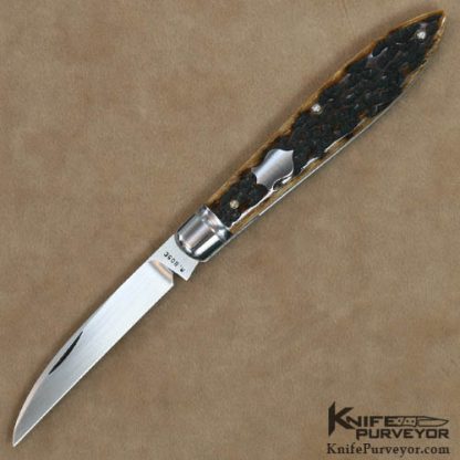 Reese Bose Custom Knives #2 Jigged Bone Slipjoint with Rat Tailed Bolsters and a Federal Shield