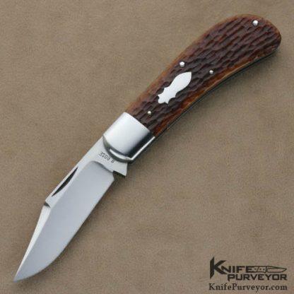 Reese Bose Custom Knives #7 Jigged Bone Lanny's Clip Slipjoint