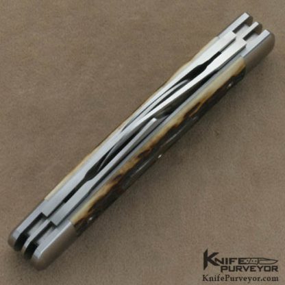 Reese Bose Custom Knife #5 Remington Jigged Bone Four Blade Large Congress Slip Joint - Image 7