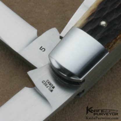 Reese Bose Custom Knife #5 Remington Jigged Bone 5 Blade Large Rogers Congress Slip Joint - Image 3