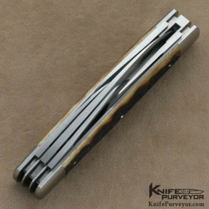 Reese Bose Custom Knife #5 Remington Jigged Bone 5 Blade Large Rogers Congress Slip Joint - Image 6