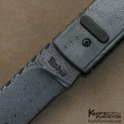 Jerry Rados Custom Knives Sole Authorship "Turkish Twist" Damascus Automatic Lockback - Image 2
