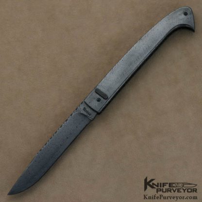Jerry Rados Custom Knives Sole Authorship "Turkish Twist" Damascus Automatic Lockback
