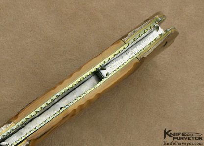Rainey Vallotton Custom Knife Damascus, Mokume & Fluted  D/A Automatic - Image 7