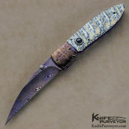 Rainy Vallotton Custom Knife Damascus D/A Automatic