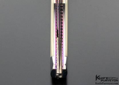Rainy Vallotton Custom Knife Mammoth and Titanium Covert Subhilt Automatic Linerlock - Image 8