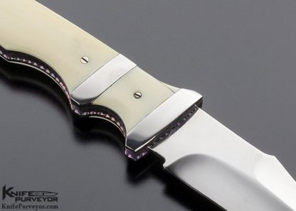 Rainy Vallotton Custom Knife Mammoth and Titanium Covert Subhilt Automatic Linerlock - Image 4