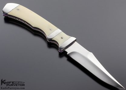 Rainy Vallotton Custom Knife Mammoth and Titanium Covert Subhilt Automatic Linerlock - Image 3