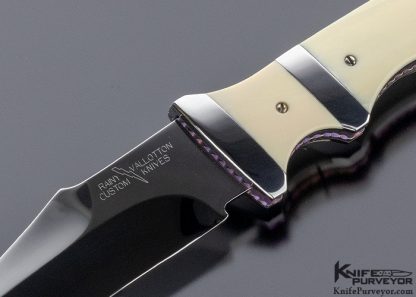 Rainy Vallotton Custom Knife Mammoth and Titanium Covert Subhilt Automatic Linerlock - Image 9